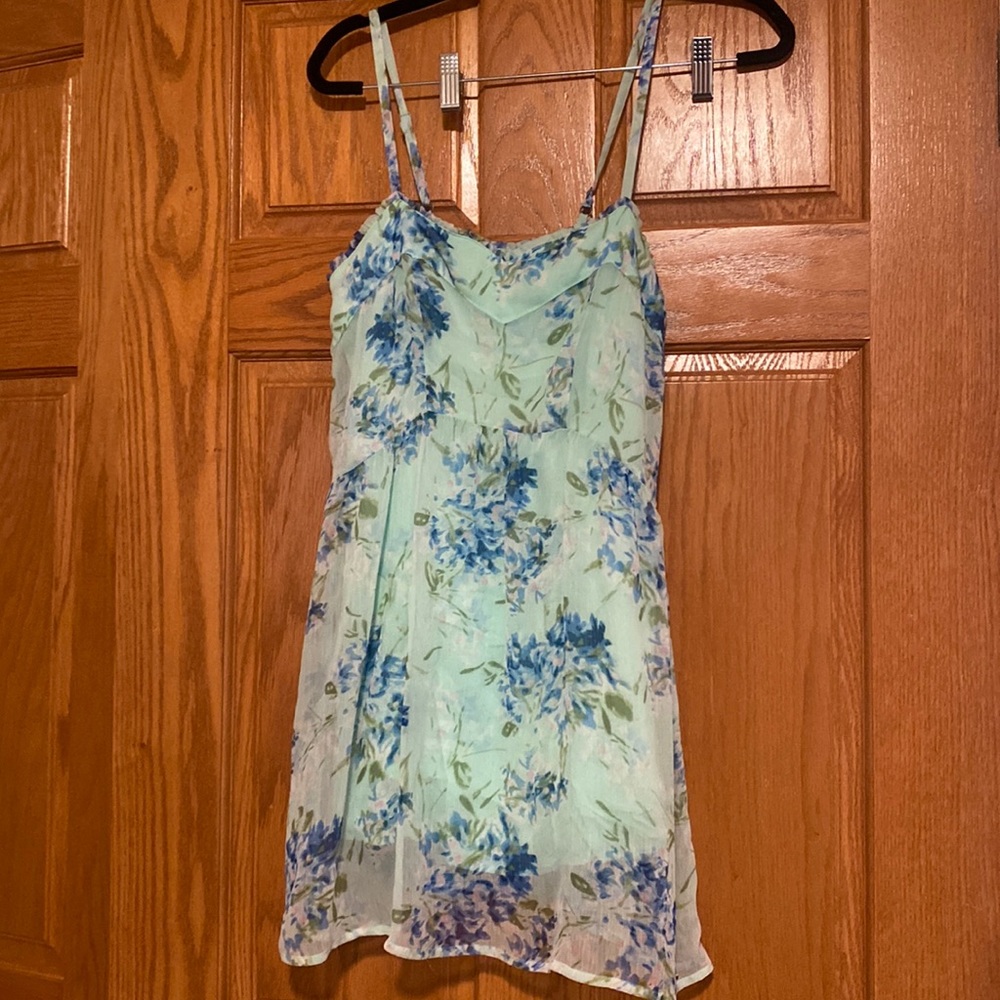 Blue floral dress